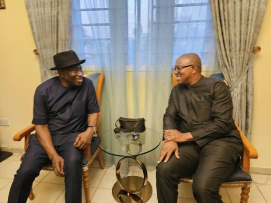 Goodluck Jonathan and Peter Obi