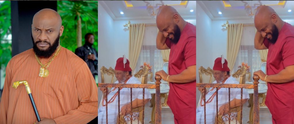 Netizens Drag Yul Edochie Over Video With Father, Pete Edochie