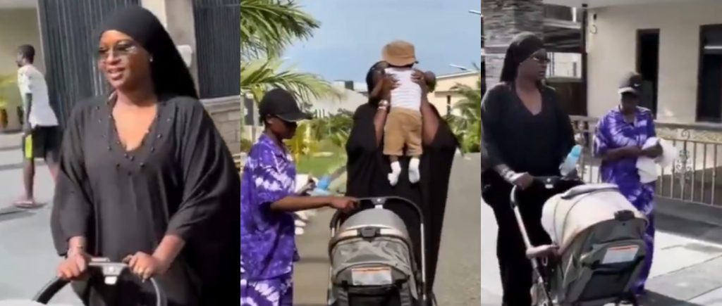 “My Heartbeat” — 2Baba’s Partner Natasha Osawaru Steps Out With Their Child For The First Time
